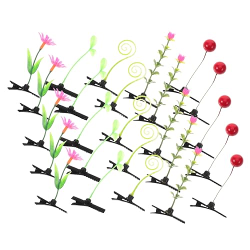 OFFIGAM 30 Stück Pflanzen Haarklammern für Mädchen Stilvolle Haarspangen mit Pflanzenmotiven Dekoration für Feste und Besondere Anlässe von OFFIGAM