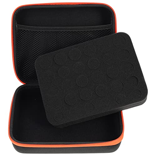 OFFIGAM 30Gitter Ätherische Ölflaschen Organizer Stoßfester Fächer Aufbewahrungsbeutel für Reisen für Flaschen Robustes Material Orange für Ätherische Öle von OFFIGAM
