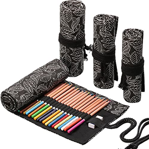 OFFIGAM 36 Rollstifthalter stifteschale stifttaschenlampe Pen Holder kugelschreiberhalter Stift etuie großes Federmäppchen Bunte Stifte schreibwaren Bleistiftspeicherorganisator Black von OFFIGAM