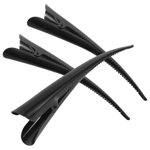 OFFIGAM 3Stücke Teiliges Metall Entenclips Haarklemmen für und Mädchen Schwarz für Unordentliches Haar und Einfaches Frisieren von OFFIGAM