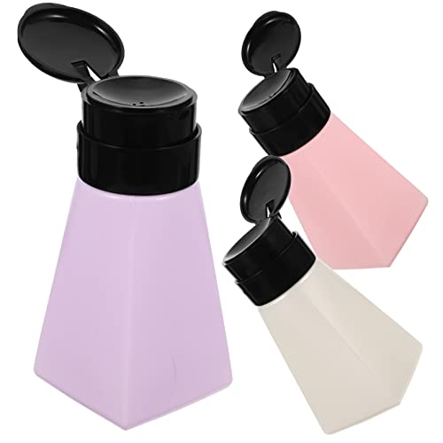 OFFIGAM 3stücke Druckpumpenflaschen Für Flüssigkeiten Für Nagellackentferner Toner Und Make-up-entferner Tragbar Und Leicht Praktisches Design Für Einfache Anwendung von OFFIGAM
