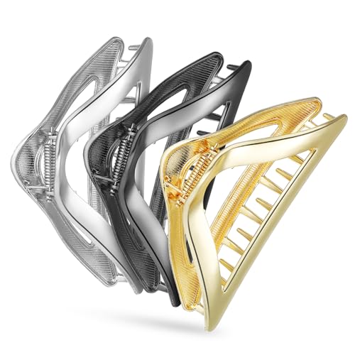 OFFIGAM 3stücke Grosse Haarklammern Für Dickes Haar Haarklammern Aus Metall Mit Starkem Halt Für Frauen Und Mädchen Haarschmuck Für Verschiedene Haartypen Und Stile von OFFIGAM