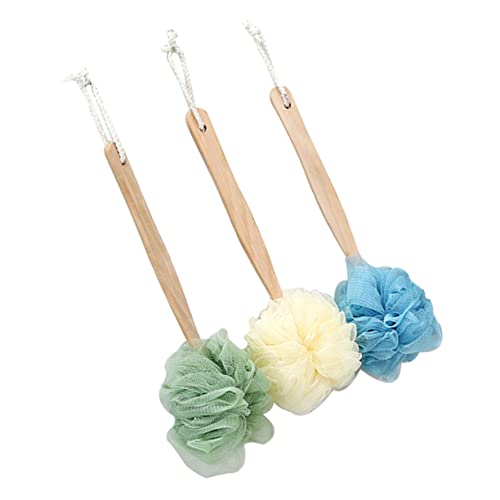 OFFIGAM 3stücke Holz-badebürste Mit Langem Griff Sanfte Borsten Für Effektives Peeling Ergonomisches Design Für Einfache Anwendung Für Männer Und Frauen von OFFIGAM