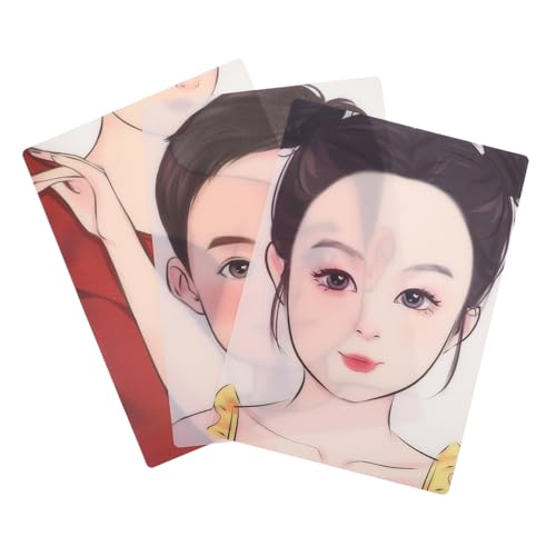 OFFIGAM 3stücke Schmink-übungstafel Für Gesichtsbemalung Wiederverwendbare Make-up-vorlagen Abwaschbare Gesichtsfarben Schablonenvorlage Zum Bemalen Modell Zum Erlernen Von von OFFIGAM