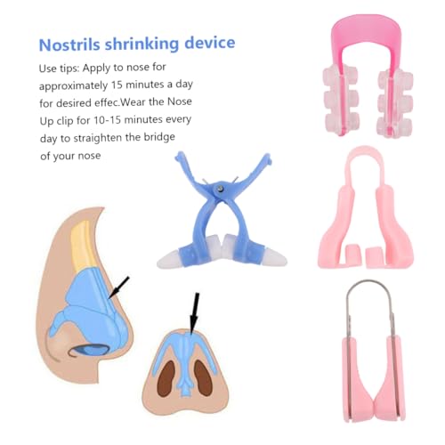 OFFIGAM 4 STÜCKE Nasenformer Teiliges Set Verstellbare Nasenkorrektur Clips für Damen und Mädchen Nasenheber für Gerade Nasenbrücke Farbe Zufällig Einfach Anwendung Zufällige Farbe OFFIGAM 4 STÜCKE Nasenformer Teiliges Set Verstellbare Nasenkorrektur Clips für Damen und Mädchen Nasenheber für Gerade Nasenbrücke Farbe Zufällig Einfach Anwendung Zufällige Farbe von OFFIGAM