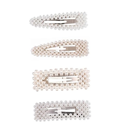 OFFIGAM 4stücke Perle Haarspange Einfache Haarnadel Modische Haarspangen Für Frauen Und Mädchen Haarspangen Mit Perlen Gold Und Silber Farbe Schöne von OFFIGAM