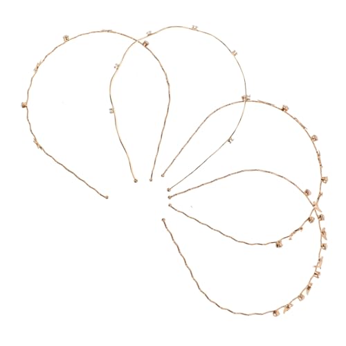 OFFIGAM 4stücke Strass-brautstirnband Krone Metallwellen-stirnband Kopfbedeckung Kopfstück Metalldraht-stirnband Für Damen Stirnbänder Für Damen Im Haarband Für Männer Haarhalter von OFFIGAM