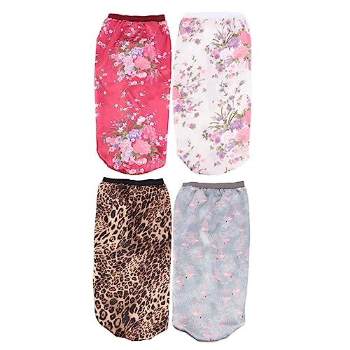 OFFIGAM 4stücke Elastische Lange Schlafmütze Für Frauen Und Mädchen Satin Schutzmütze Für Lange Haare Haarmütze Für Mädchen Pflege Hut Mit Breiter Krempe von OFFIGAM