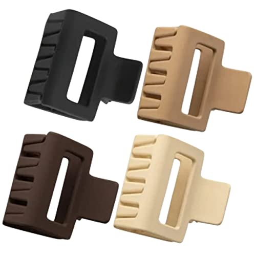 OFFIGAM 4stücke Quadratische Haarklammern Für Frauen Minimalistische Haarspangen Aus Harz Und Kunststoff Haarstyling-accessoires Für Dünnes Und Dickes Haar von OFFIGAM