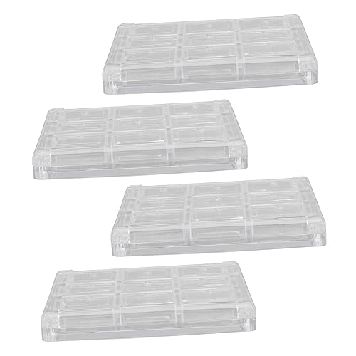 OFFIGAM 4stücke Lidschattenbox Mit Fächern Leere Schminktasche Makeup Organizer Behälter Kosmetik Unterpaket Organizer Für Reisen Und Zuhause von OFFIGAM