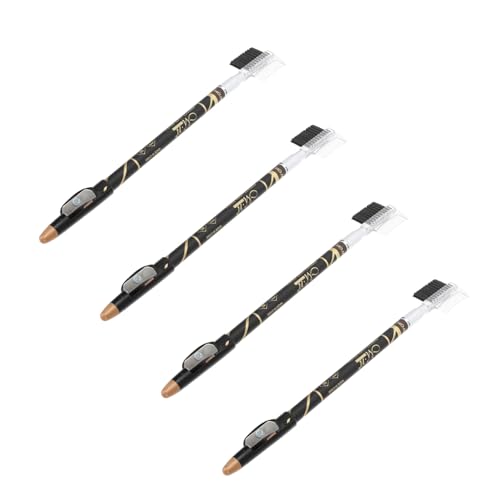OFFIGAM 4stücke Augenbrauenstifte Mit Anspitzer Wasserdichtes Augenbrauen-makeup Augenbrauenbürste Und Kamm Für Präzise Formung Und Konturierung von OFFIGAM