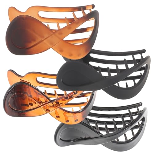 OFFIGAM 4stücke Flache Haarspangen Für Damen Französische Haarclips Haarschmuck Barrettes Aus Stabilem Material Für Styling von OFFIGAM