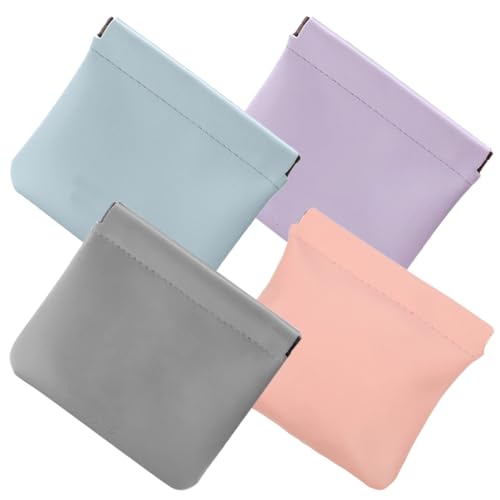 OFFIGAM 4stücke Kleine Kosmetiktasche Für Damen Selbstschließende Reise-Kosmetiktasche Tragbare Pu-Make-up-Tasche Make-up-Organizer-Tasche Für Unterwegs von OFFIGAM