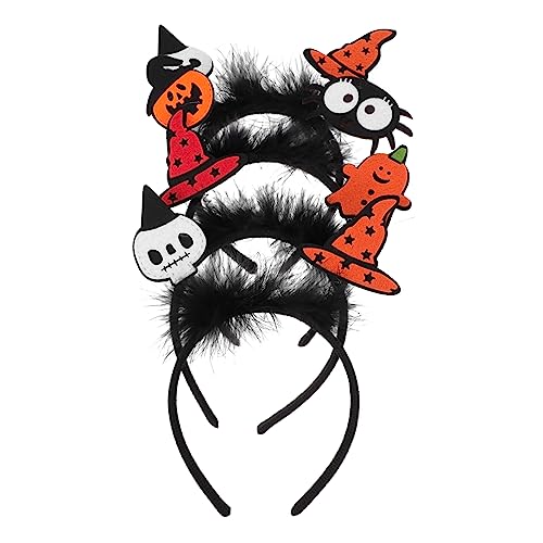 OFFIGAM 4stücke Teiliges Lustiges Halloween Haarreif Kreative Kopfbedeckungen Für Partys Inklusive Kürbis Skelett Und Geist Für Kostümpartys Und Themenveranstaltungen von OFFIGAM