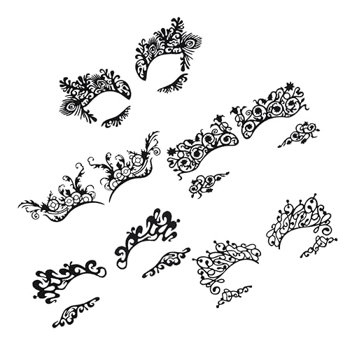 OFFIGAM 5 Paare Eyeliner Sticker Selbstklebende Augenliner Aufkleber für Cosplay und Partys Wiederverwendbar Einfache Anwendung Geeignet für Festivals und Maskeraden von OFFIGAM