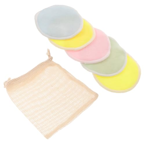 OFFIGAM 5stücke Teiliges Wiederverwendbare Gesichtsreinigungspads Mit Zugbeutel Doppelseitig Bedruckte Sanfte Make-up-entferner-pads Für Frauen Umweltfreundliche Waschbare Make-up-pads von OFFIGAM