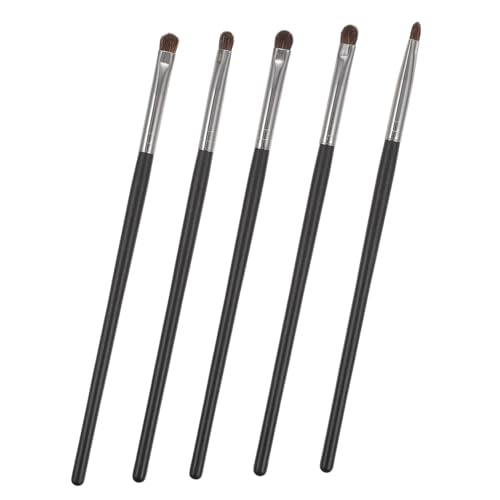 OFFIGAM 5 Stück Teiliges Augen Make Up Pinselset Lidschatten Applikatoren für Kosmetik für Profis und Anfänger Leicht und Tragbar für Zuhause und Unterwegs von OFFIGAM