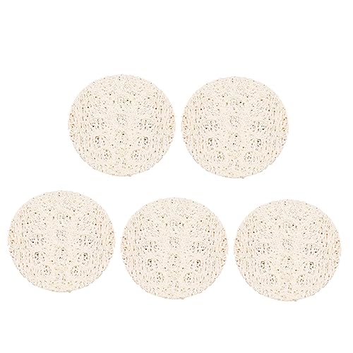 OFFIGAM 5 Stück Teiliges Natürliche Luffa Reinigungspads Effektive Duschschwämme für Hautpflege für Männer zur Sanften Gesichtsreinigung und Peeling von OFFIGAM