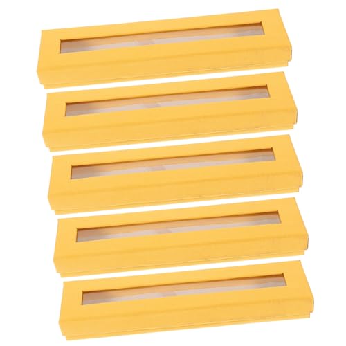 OFFIGAM 5 Stück Transparente Stiftboxen Dekorative Aufbewahrungsbox für Kugelschreiber Füller und Schreibwaren Geschenkverpackung für Geburtstage Auszeichnungen und Schulbedarf von OFFIGAM