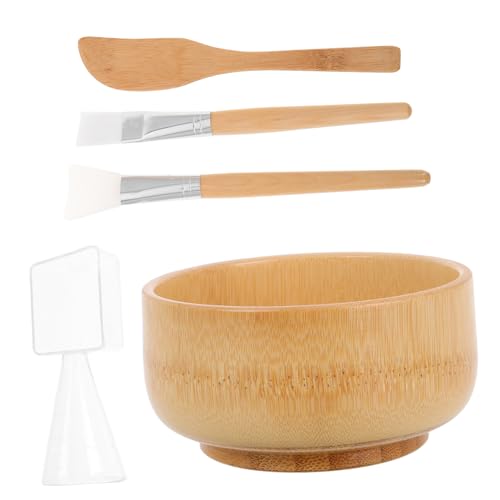 OFFIGAM 5Stücke Teiliges DIY Set mit Rührspatel Beauty Löffel und Pinsel für Hautpflege Tragbares Schönheitswerkzeug für Zuhause und Reisen von OFFIGAM