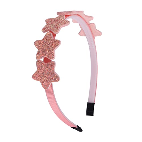 OFFIGAM 5stücke Haarreifen Mit Stern- Junge Mädchen-stirnband Aus Kunststoff Schöner Kopfschmuck Für Junge Mädchen Zufällige Farbe Kinderhaarreifen Kinderkopfbedeckung von OFFIGAM