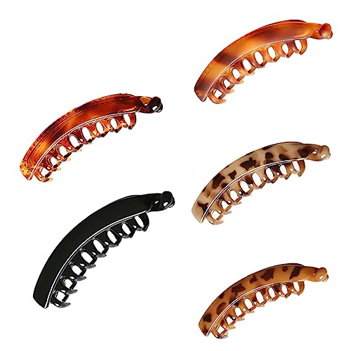 OFFIGAM 5stücke Großes Aus Bananenclips Für Frauen Und Mädchen Starke Rutschfeste Haarspangen in Glänzendem Schwarz Glänzender Schildpattfarbe Mattierter Schildpattfarbe Kaffee Für Pferdes OFFIGAM 5stücke Großes Aus Bananenclips Für Frauen Und Mädchen Starke Rutschfeste Haarspangen in Glänzendem Schwarz Glänzender Schildpattfarbe Mattierter Schildpattfarbe Kaffee Für Pferdes von OFFIGAM