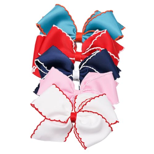 OFFIGAM 5stücke Haar Schleifen Clips Mädchen Haarschmuck in Verschiedenen Farben Für Kleine Mädchen Und Für Verschiedene Outfits Und Frisuren von OFFIGAM