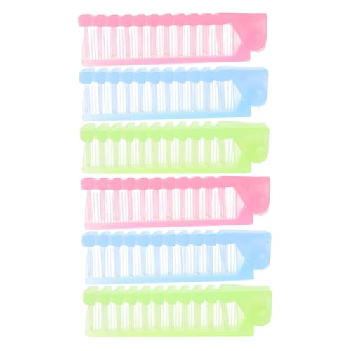 OFFIGAM 6stücke Faltbare Haarbürste Reisegröße Anti-statik Massagekamm Für Haartypen Kompakte Klappbürste Material Für Damen Und Herren Unterwegs von OFFIGAM