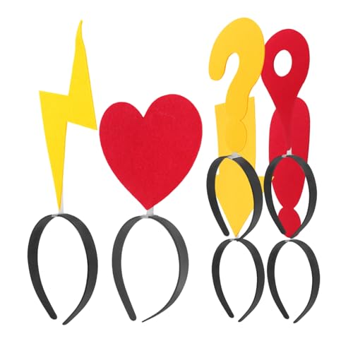 OFFIGAM 6 Stück Neuartige -stirnbänder: Lustige Foto-requisiten-haarreifen – Kostüm-stirnband Mit Satzzeichen Für Party-dekorationen von OFFIGAM