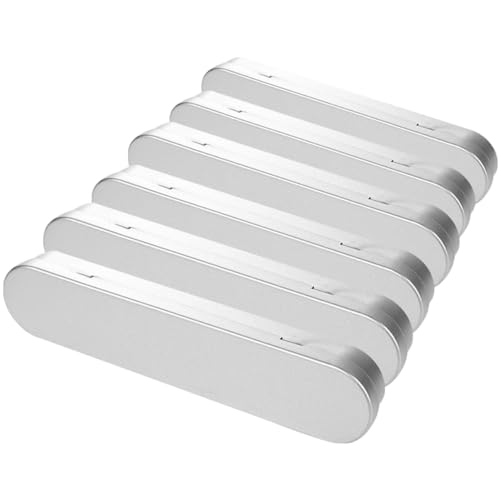 OFFIGAM 6stücke Blech Schreibwaren-Organizer Weißblech Stifteboxen Metall Bleistiftboxen Für Schule Und Büro Multifunktionale Federmäppchen Zum Organisieren Und Lagern von OFFIGAM