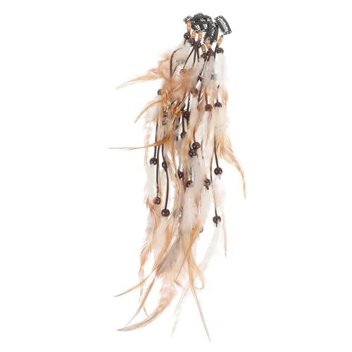 OFFIGAM 6Stücke Teiliges Ethnisches Federn Haaraccessoire für Clip Haarverlängerungen für Festivals Fotografie und Partys Boho Haarschmuck mit Einzigartigem Design von OFFIGAM