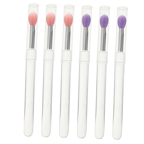 OFFIGAM 6stücke Teiliges Silikon Lippenpinsel Mit Kappen Lip Mask Lip Gloss Und Lidschatten Applikatoren Tragbar Und Wiederverwendbar Für Nährende Lippenpflege Und Professionelles Makeup von OFFIGAM