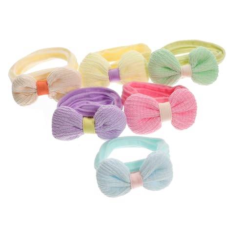 OFFIGAM 6stücke Haargummis Mit Schleife Für Kleinkinder Elastische Haarreifen Für Junge Mädchen Und Kleine Mädchen Haarschmuck Für von OFFIGAM