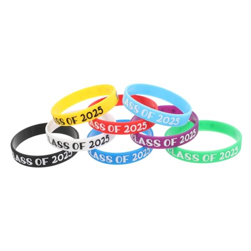 OFFIGAM 8 Stück Teiliges Silikonarmband für Abschlussfeier der Klasse Bequeme und Stilvolle Handgelenkschmuck Accessoires für Absolventen für Partys und Feierlichkeiten von OFFIGAM