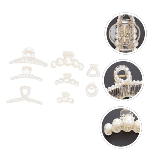 OFFIGAM 8stücke Perl-clips Für Frauen Große Haarklammern Im Stil Der Kleinen Prinzessin Für Hochzeiten Partys Und Tägliche Frisuren Verschiedene Designs von OFFIGAM