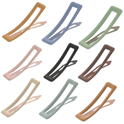 OFFIGAM 9 Stück Teiliges Mattierte Haarspangen aus Metall Einfache Haarklammern für Mädchen Haaraccessoires Blau Milchtee für Damen von OFFIGAM