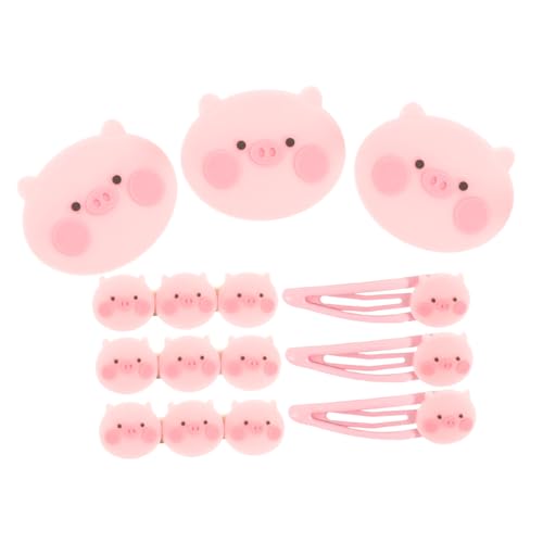 OFFIGAM 9 Stück Teiliges Niedlicher Cartoon Schwein Haarklammern Haarspangen für Mädchen mit Buntem Design für Täglichen Gebrauch und Besondere Anlässe von OFFIGAM