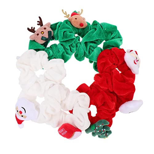 OFFIGAM 9stücke Teiliges Elastisches Weihnachts-haargummi Für Frauen Festliche Haarbänder Für Ponytails Und Hochsteckfrisuren Für Partys Und Feiertage Traditionellen Weihnachtsfarben von OFFIGAM