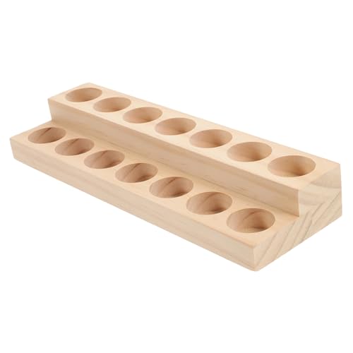 OFFIGAM Holzhalter Für Ätherische Öle Aufbewahrungsständer Zweilagige Box Organizer Für Ätherische Ölflaschen Präsentationsständer Aus Holz Für von OFFIGAM