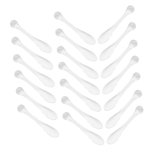 OFFIGAM Acryl Augenmassage Löffel 20 Stück Kosmetik Gesichtscreme Make up Werkzeug Tragbarer Gesichtscremelöffel Für Augenpflege Und Massage Einfach Zu Verwenden Und Hygienisch von OFFIGAM