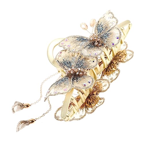 OFFIGAM Doppelte Schmetterlingsklammer Mit Quaste Haarklammern Für Damen Große Schmetterlings-haarklammern Robuste Haar-accessoires von OFFIGAM