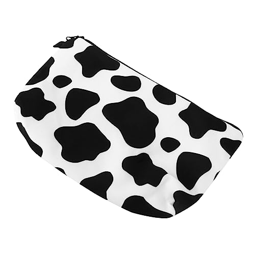 OFFIGAM Kuh Muster Schminktasche Tragbare Aufbewahrungstasche Für Frauen Dekorative Kulturtasche Reise Kosmetiktasche Mit Reißverschluss von OFFIGAM