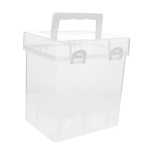 OFFIGAM Fächer Stift Aufbewahrungsbox mit Deckel Transparente Stiftbox für Marker Buntstifte und Pinsel Vielseitige Aufbewahrungslösung für Künstler und Lehrer von OFFIGAM