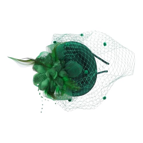 OFFIGAM Elegant Fascinator Hut Mit Netzschleier Und Blume Vintage Haarreif Für Hochzeiten Teepartys Und Festliche Anlässe Leicht Und Atmungsaktiv Für Damen von OFFIGAM