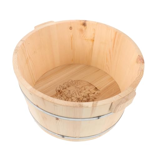 OFFIGAM Fußbad Eimer Aus Holz Praktischer Fußwascheimer Für Junge Mädchen Multifunktionale Fußwanne Für Fußpflege Und Entspannung Schadstofffrei Für Zuhause von OFFIGAM