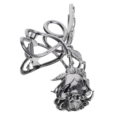 OFFIGAM Große Haarklammer Rosendesign Retro Haarspange Für Damen Für Dickes Und Feines Haar Rutschfeste Haarklammer Perfektes Accessoire Für Makeup Kochen Und Alltag von OFFIGAM