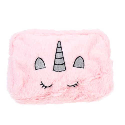 OFFIGAM Große Kapazität Kosmetiktasche im Plüschdesign Wasch und Schminkbeutel mit Reißverschluss für Damen für Toilettenartikel und Make Up Leicht und Tragbar für Unterwegs von OFFIGAM