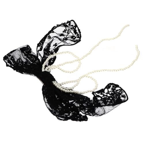 OFFIGAM Große Schleifen Haarklammer aus Spitze Haarschmuck Damen Haarspange Stilvolle Bowknot Haarclip für Hochzeit Party Alltag Langlebig und Elegant Schwarzes Design von OFFIGAM