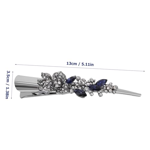 OFFIGAM Großer Vintage Haarklammer mit Strass Stabiler Metall Alligator Clip für Damen Funkelnder Haarschmuck für Party und Alltag Rutschfeste Haarspange von OFFIGAM