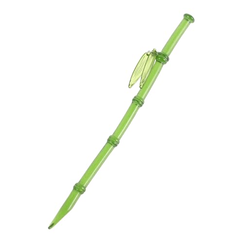 OFFIGAM Grüne Haargabeln Aus Bambusform Retro-haarschmuck Mit Bambusblatt-anhängern Traditioneller Asiatischer Haarstab Für Damen Haarnadeln Im Japanischen Stil Mit Perle Und Vintage-desig von OFFIGAM